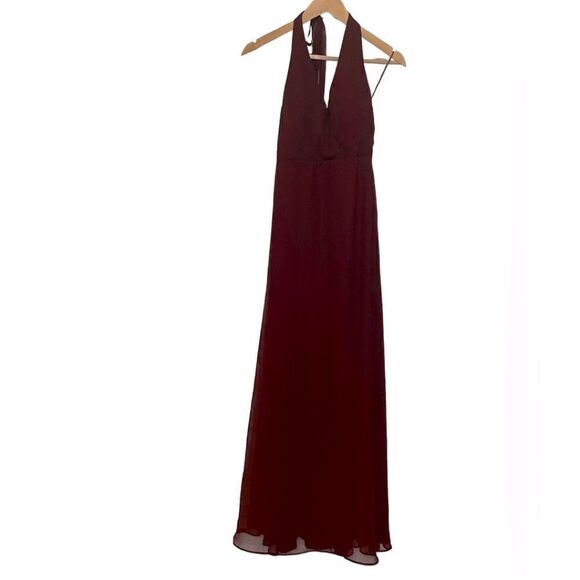 NEW Birdie Grey Burgundy Halter Gown NWOT - Picture 6 of 6